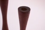 Sculptural Danish Modern Teak Candlesticks - Image 5