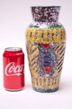 Mid-Century Italian Textured Studio Ceramic "Fish" Vase - Image 4