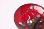 Small Red Vintage Dutch Enamel on Copper Decorative Dish - Image 5