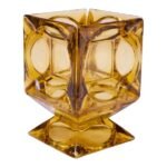 Mid-Century American Modern Blown-Glass Ashtray Cube Vase Attributed to VIking