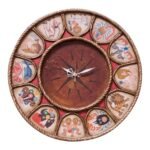 Vintage Hand-Illustrated Zodiac Wall Clock
