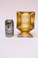 Mid-Century American Modern Blown-Glass Ashtray Cube Vase Attributed to VIking - Image 7