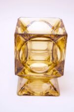 Mid-Century American Modern Blown-Glass Ashtray Cube Vase Attributed to VIking - Image 2