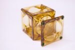 Mid-Century American Modern Blown-Glass Ashtray Cube Vase Attributed to VIking - Image 5