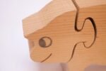 Vintage Wooden Three-Piece Pig Puzzle Sculpture - Image 5