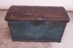 Early Americana Painted Wood Monogrammed Trunk - Image 6