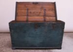 Early Americana Painted Wood Monogrammed Trunk - Image 3