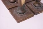 Set of Six Vintage Patinated Brass Candlesticks - Image 16