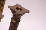 Set of Six Vintage Patinated Brass Candlesticks - Image 9