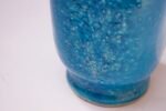 French Deco Turquoise Ceramic "PV" Vase Attributed to Raoul Lachenal - Image 8