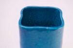 French Deco Turquoise Ceramic "PV" Vase Attributed to Raoul Lachenal - Image 9