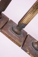 Set of Six Vintage Patinated Brass Candlesticks - Image 17