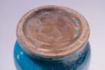 French Deco Turquoise Ceramic "PV" Vase Attributed to Raoul Lachenal - Image 15