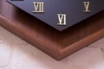 Mid-Century American Modern Walnut Hexagon Wall Clock - Image 9