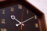 Mid-Century American Modern Walnut Hexagon Wall Clock - Image 8