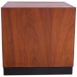 Midcentury Walnut Plinth Based Side Table Attributed to Milo Baughman