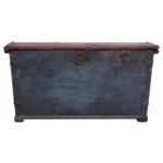 Early Americana Painted Wood Monogrammed Trunk