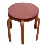 Pair of Danish Modern Bent Teakwood Stacking Stools / Accent Tables