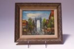 Parisian Cityscape Oil on Canvas by Rivira - Image 2