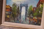 Parisian Cityscape Oil on Canvas by Rivira - Image 5