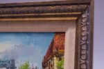 Parisian Cityscape Oil on Canvas by Rivira - Image 9