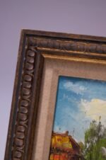 Parisian Cityscape Oil on Canvas by Rivira - Image 11