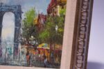 Parisian Cityscape Oil on Canvas by Rivira - Image 8