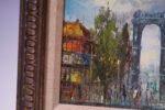 Parisian Cityscape Oil on Canvas by Rivira - Image 7