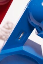 Pair of Postmodern Red and Blue Adjustable Table Lamps by Reiley Moustakas - Image 15