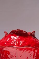 Vintage Italian PV Peasant Village Red Ceramic Punch Bowl Set - Image 6