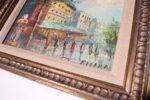 French Cityscape Oil on Canvas Signed Rivira - Image 8