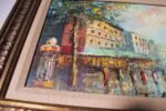French Cityscape Oil on Canvas Signed Rivira - Image 7