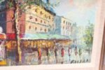 French Cityscape Oil on Canvas Signed Rivira - Image 6