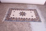 Vintage Moroccan Bara Handwoven Wool Accent Rug - Image 2