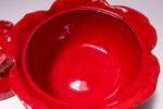 Vintage Italian PV Peasant Village Red Ceramic Punch Bowl Set - Image 20