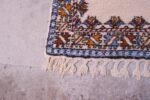Vintage Moroccan Bara Handwoven Wool Accent Rug - Image 8