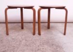 Pair of Danish Modern Bent Teakwood Stacking Stools / Accent Tables - Image 4