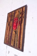 Mid-Century Nature Study Crewel Embroidery Wall Hanging - Image 2