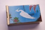 Mid-Century Modern Enamel and Brass "Egret" Cigarette Holder / Trinket Box - Image 5