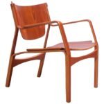 Danish Modern Teak Bentwood Sculptural Armchair