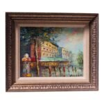 French Cityscape Oil on Canvas Signed Rivira