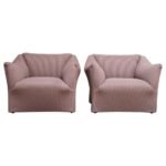 Pair 1970s Wide Tentazione Club Chairs by Mario Bellini for Cassina