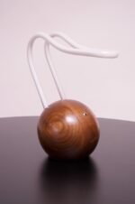 Contemporary Studio Craft Walnut and Neon Touch "BuraBura - Octavius" Lamp - Image 2