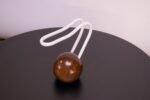 Contemporary Studio Craft Walnut and Neon Touch "BuraBura - Otto" Lamp - Image 3