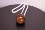 Contemporary Studio Craft Walnut and Neon Touch "BuraBura - Otto" Lamp - Image 2