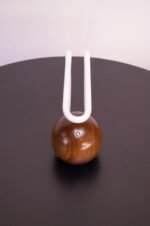 Contemporary Studio Craft Walnut and Neon Touch "BuraBura - Otto" Lamp - Image 4