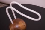 Contemporary Studio Craft Walnut and Neon Touch "BuraBura - Karin" Lamp - Image 9