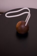 Contemporary Studio Craft Walnut and Neon Touch "BuraBura - Karin" Lamp - Image 3