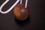 Contemporary Studio Craft Walnut and Neon Touch "BuraBura - Karin" Lamp - Image 11