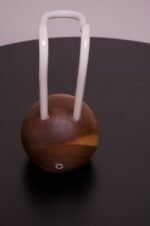 Contemporary Studio Craft Walnut and Neon Touch "BuraBura - Karin" Lamp - Image 12